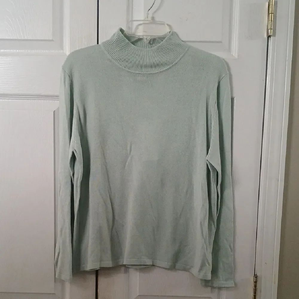 Madison Studio  seafoam silk cashmere blend lightweight sweater Sz XL NWT